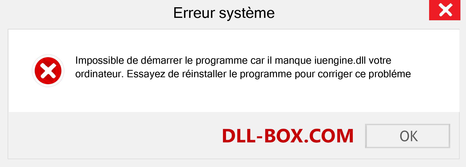 Le fichier iuengine.dll est manquant ?. Télécharger pour Windows 7, 8, 10 - Correction de l'erreur manquante iuengine dll sur Windows, photos, images